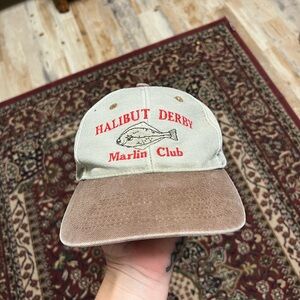 Halibut derby marlin club hat vintage